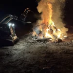 Night Debris Burning